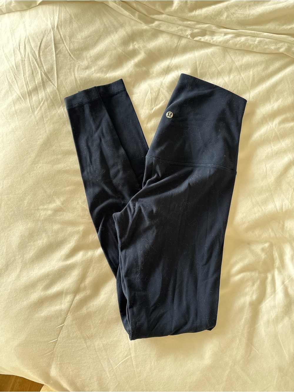 lululemon athletica Navy Blue Leggings with Size Dot